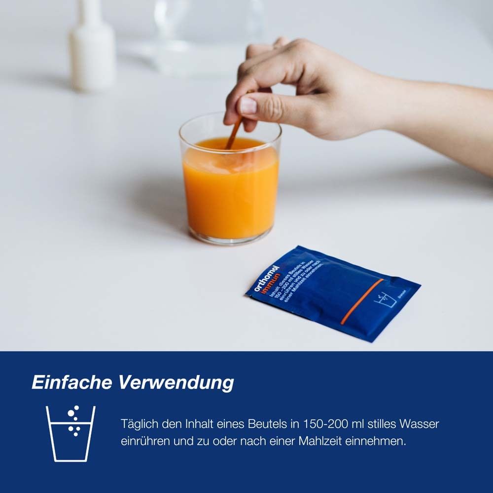 Orthomol Immun - Mikronährstoffe zur Unterstützung des Immunsystems - Nahrungsergänzung mit Vitamin C, Vitamin D und Zink - Granulat