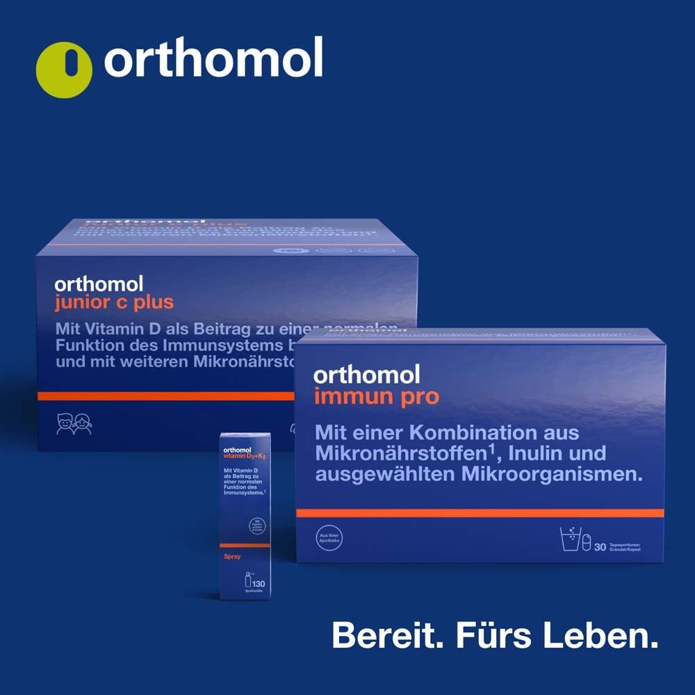 Orthomol Immun - Mikronährstoffe zur Unterstützung des Immunsystems - Nahrungsergänzung mit Vitamin C, Vitamin D und Zink - Granulat