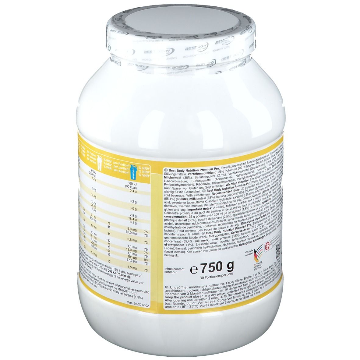 Best Body Nutrition Premium Pro Protein, Banane, Pulver