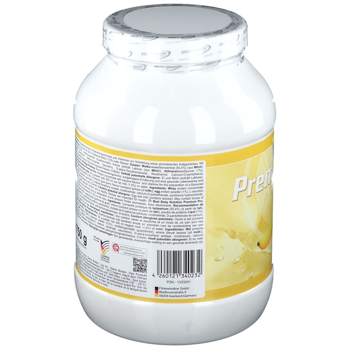 Best Body Nutrition Premium Pro Protein, Banane, Pulver