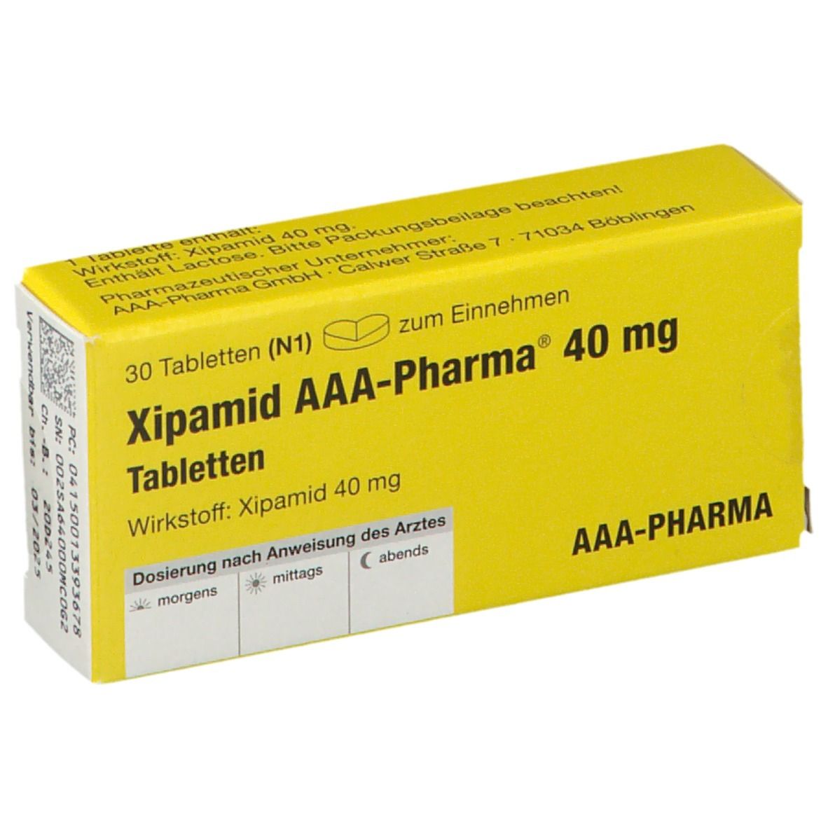 Xipamid 40Mg AAA® Pharma