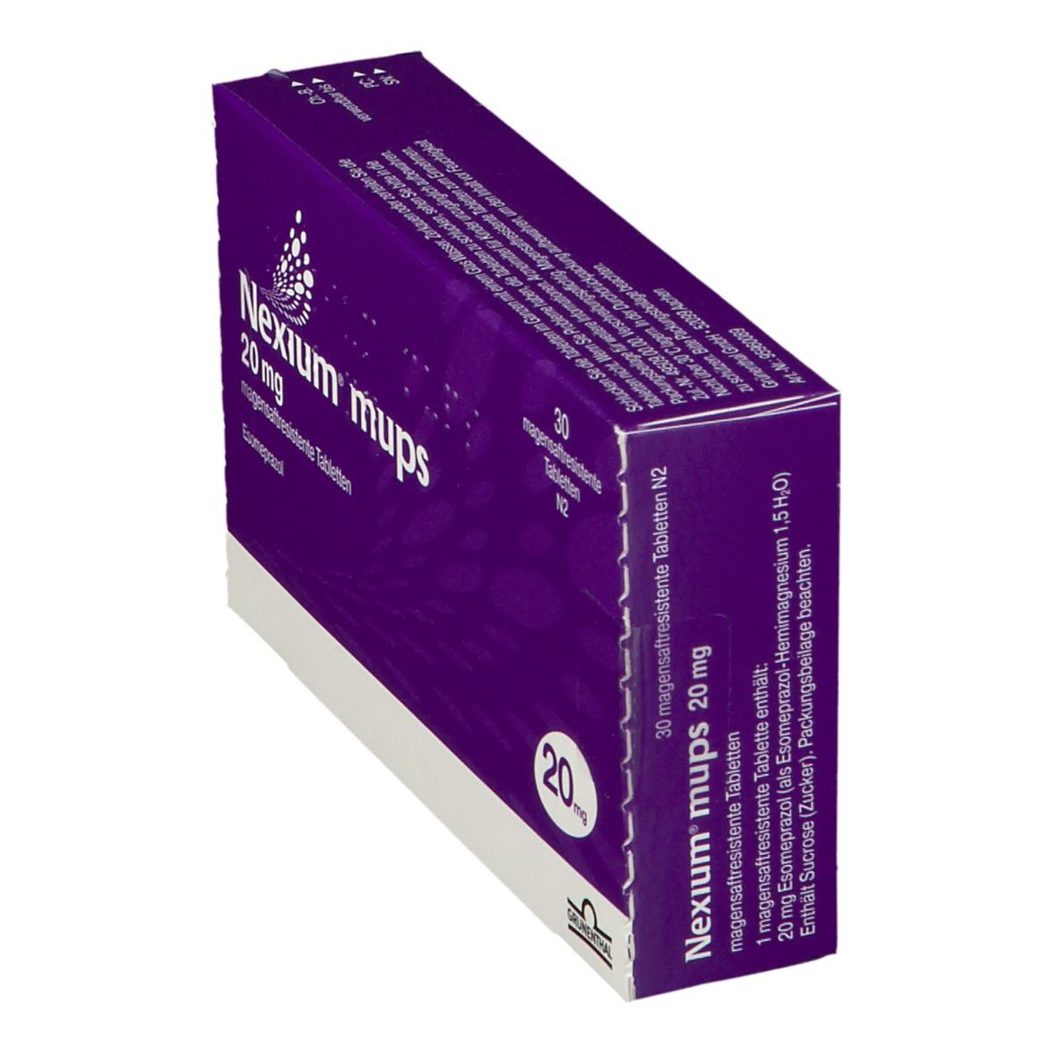 Nexium mups 20 mg magensaftresistente Tabletten 30 St magensaftresistent