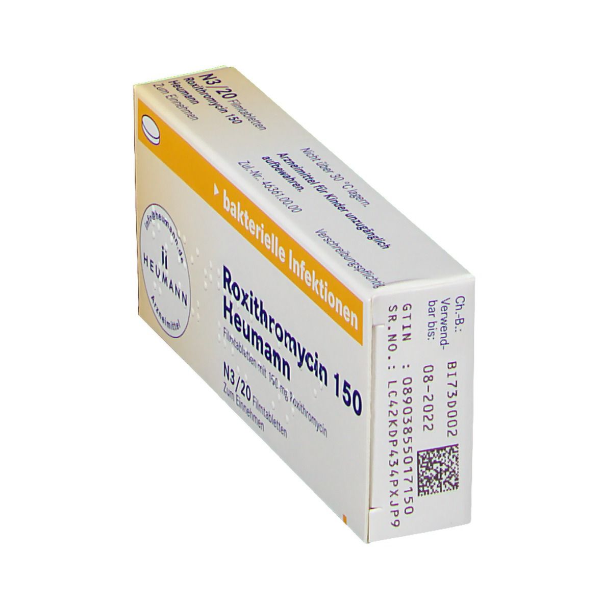 Roxithromycin 150 Heumann Filmtabletten 20 St