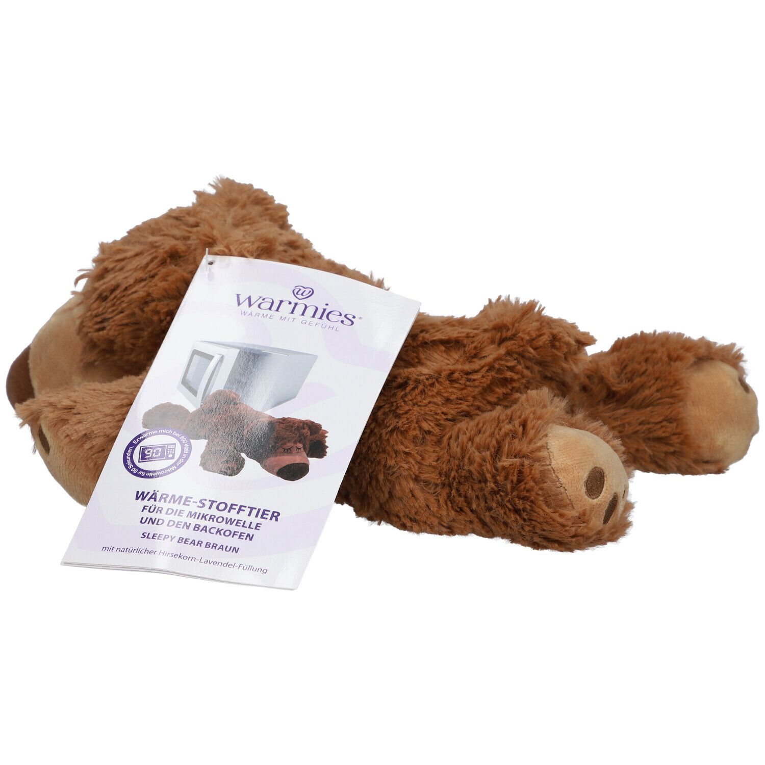 Warmies® Wärme Stofftier Sleepy Bear Braun