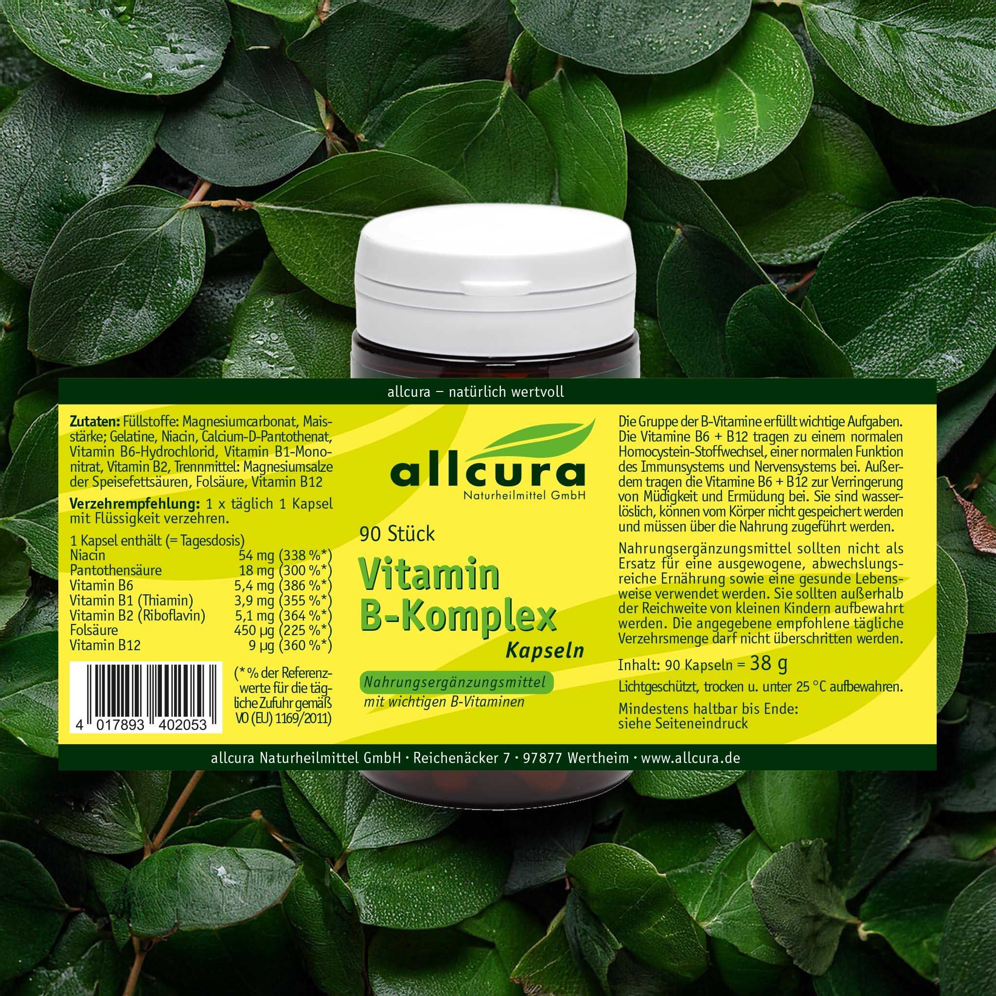 allcura Vitamin B-Komplex Kapseln