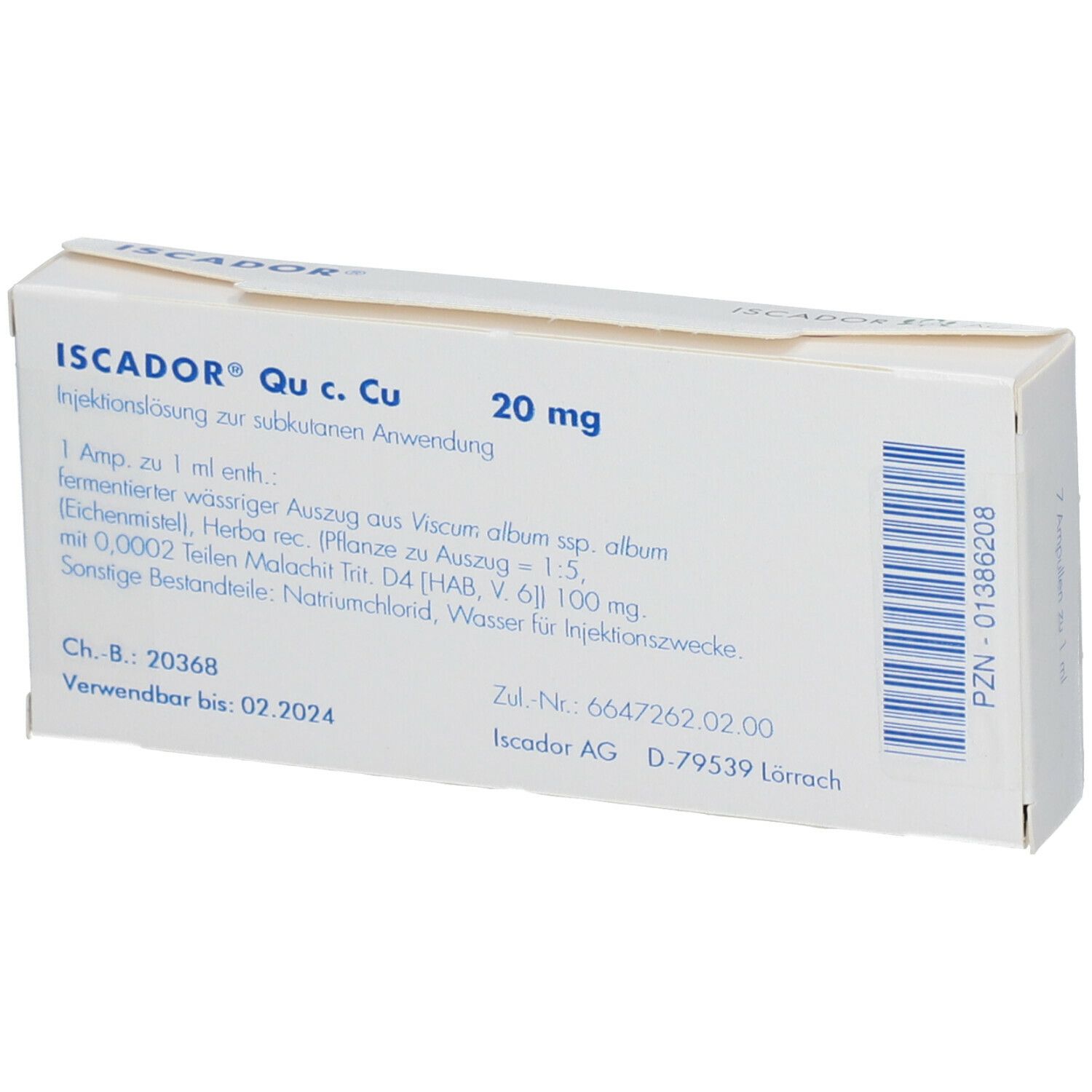 ISCADOR® Qu c. Cu 20 mg