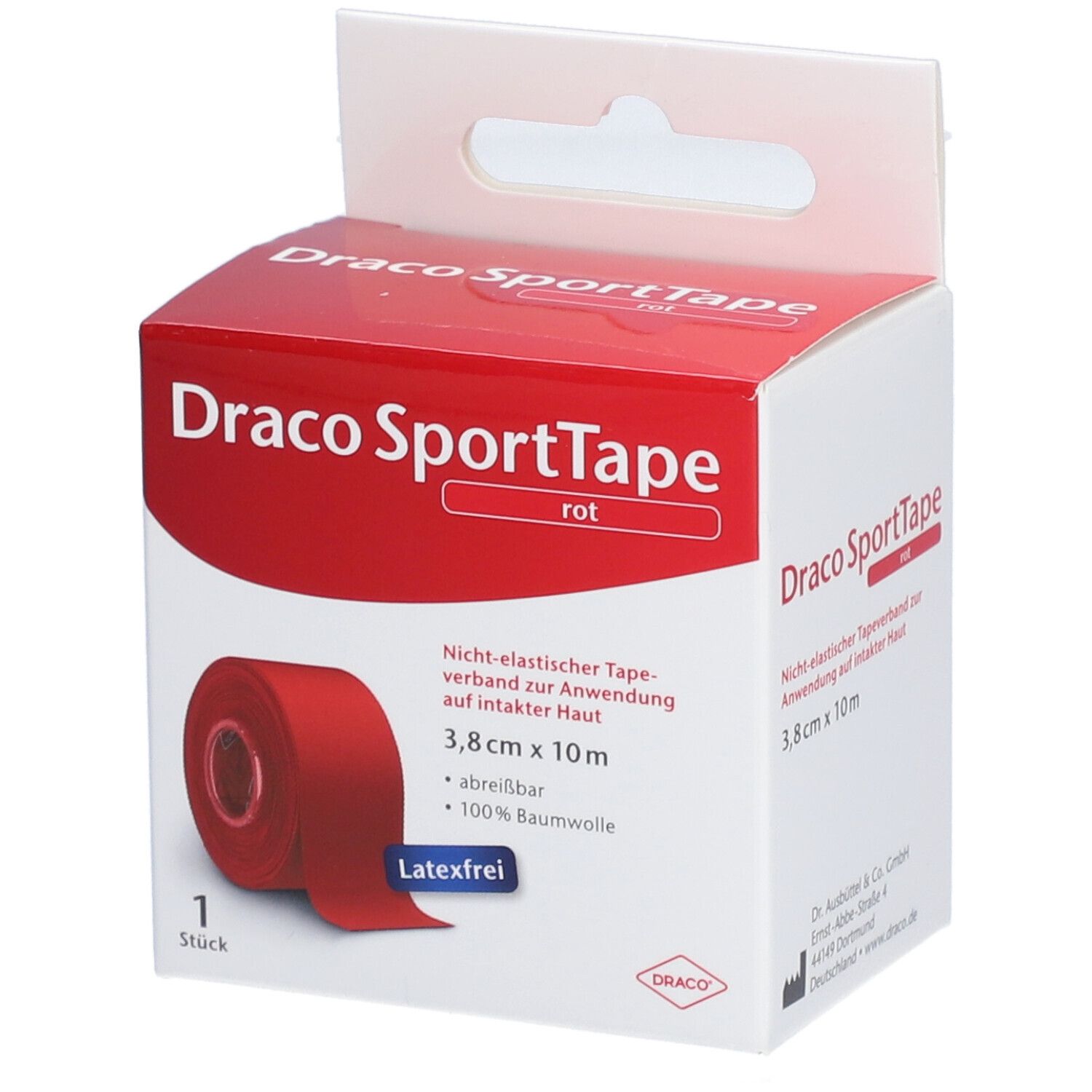 Draco SportTape 3,8 cm x 10 m rot