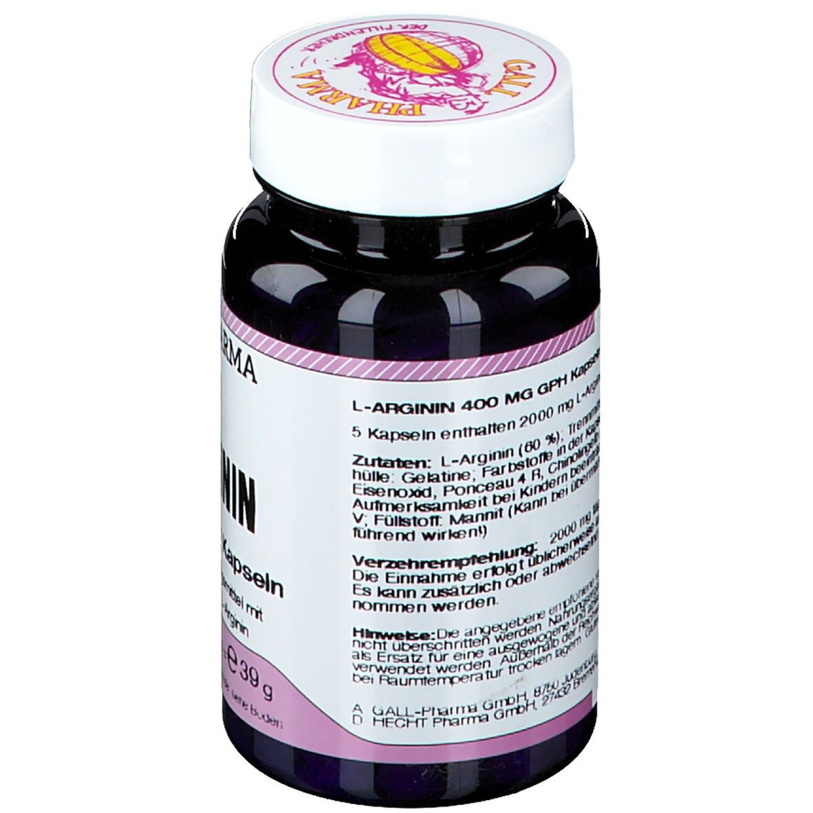 L-Arginin 400 mg Kapseln