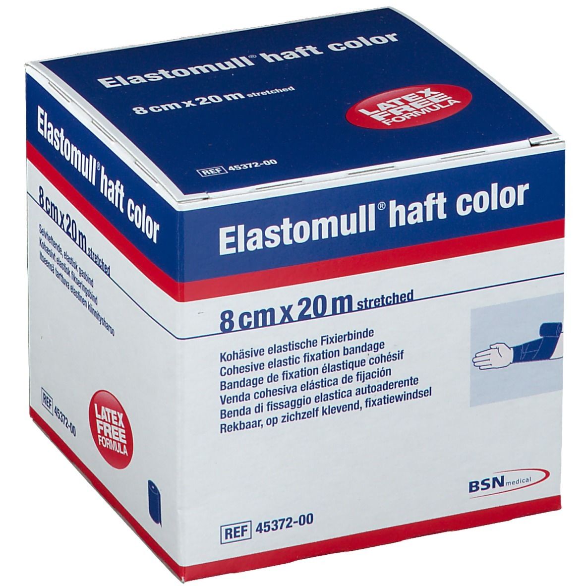 Elastomull® haft color 8 cm x 20 m blau