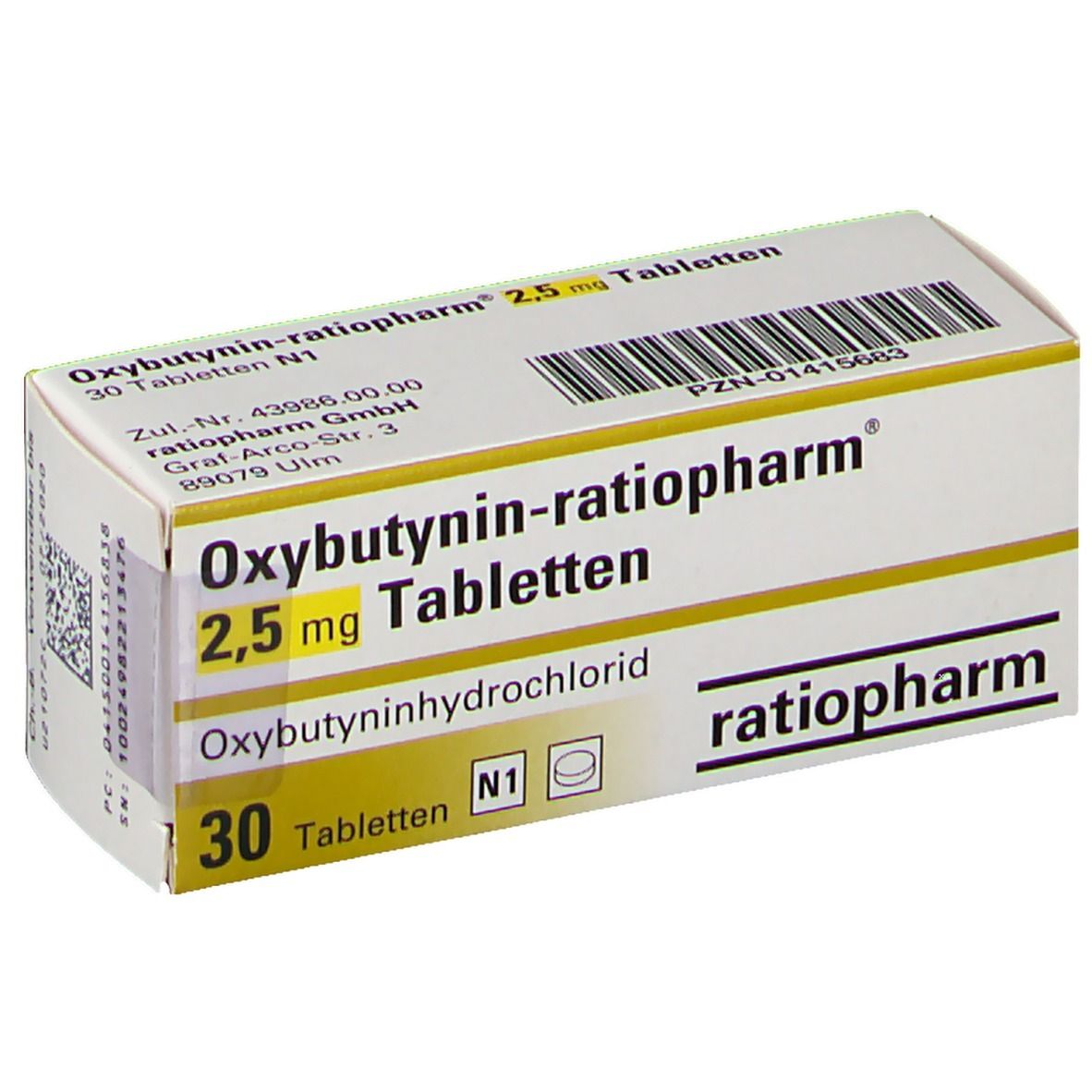 Oxybutynin-ratiopharm® 2,5 mg