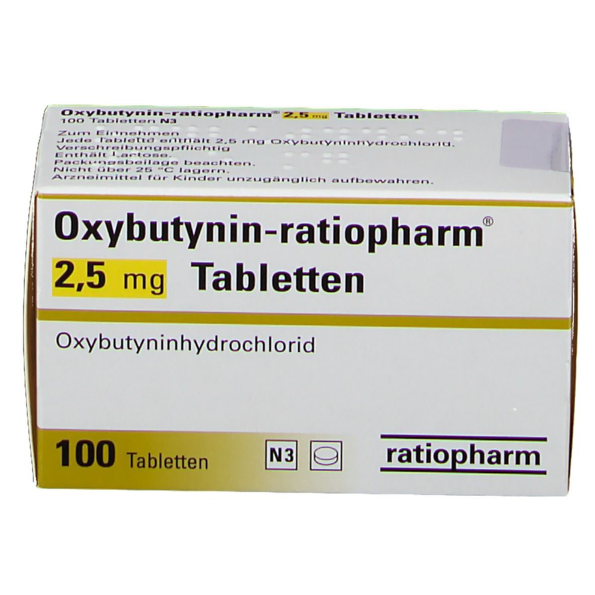 Oxybutynin-ratiopharm® 2,5 mg