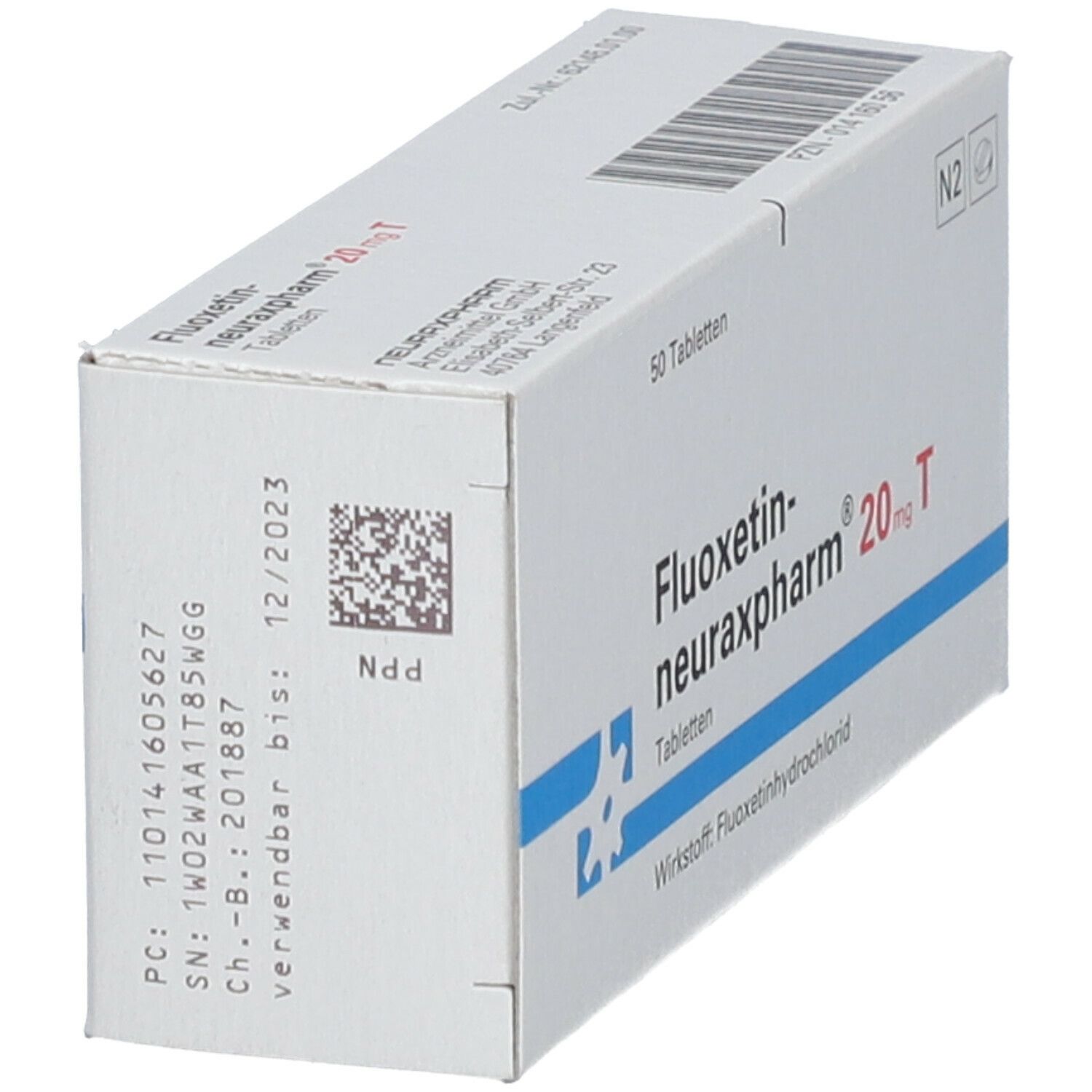 FLUOXETIN-neuraxpharm 20 mg T Tabletten 50 St