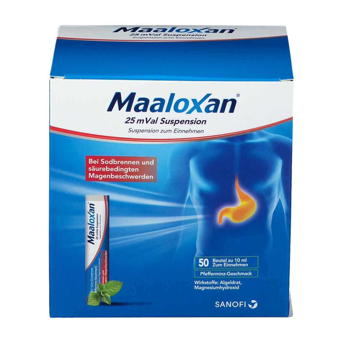 MAALOXAN®  Suspension bei Sodbrennen mit Magenschmerzen