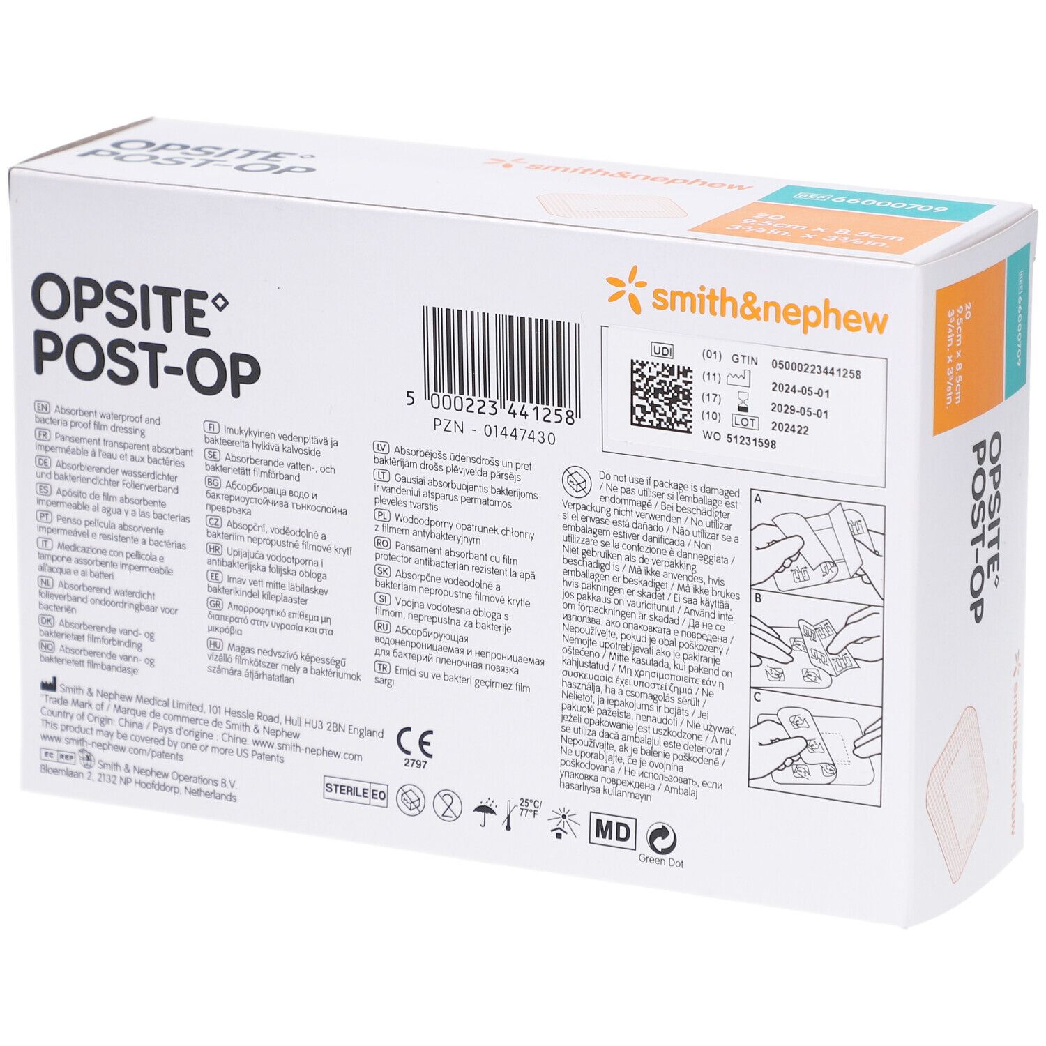 Opsite Post Op 9,5x8,5cm Verband