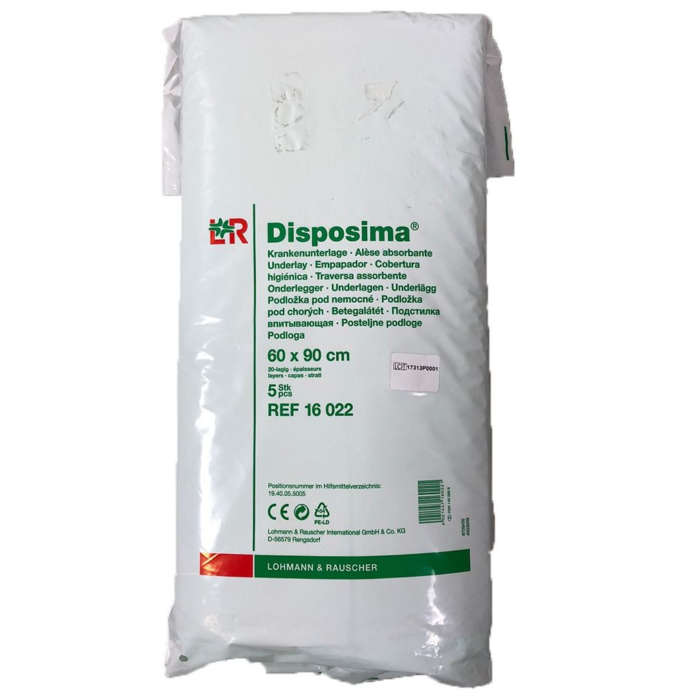 Disposima® Krankenunterlage 60 cm x 90 cm 20 lagig