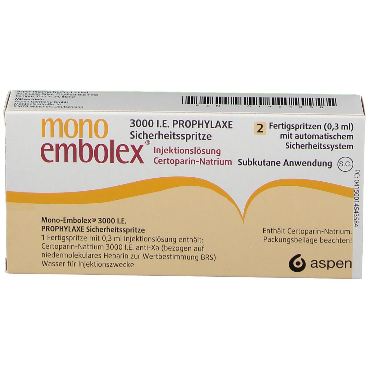 mono embolex® 3000 I.E. PROPHYLAXE