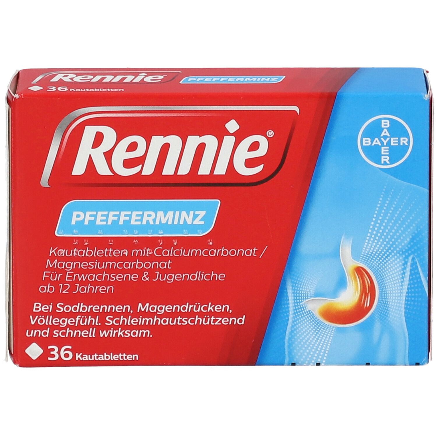 Rennie® Pfefferminz Kautabletten bei Sodbrennen