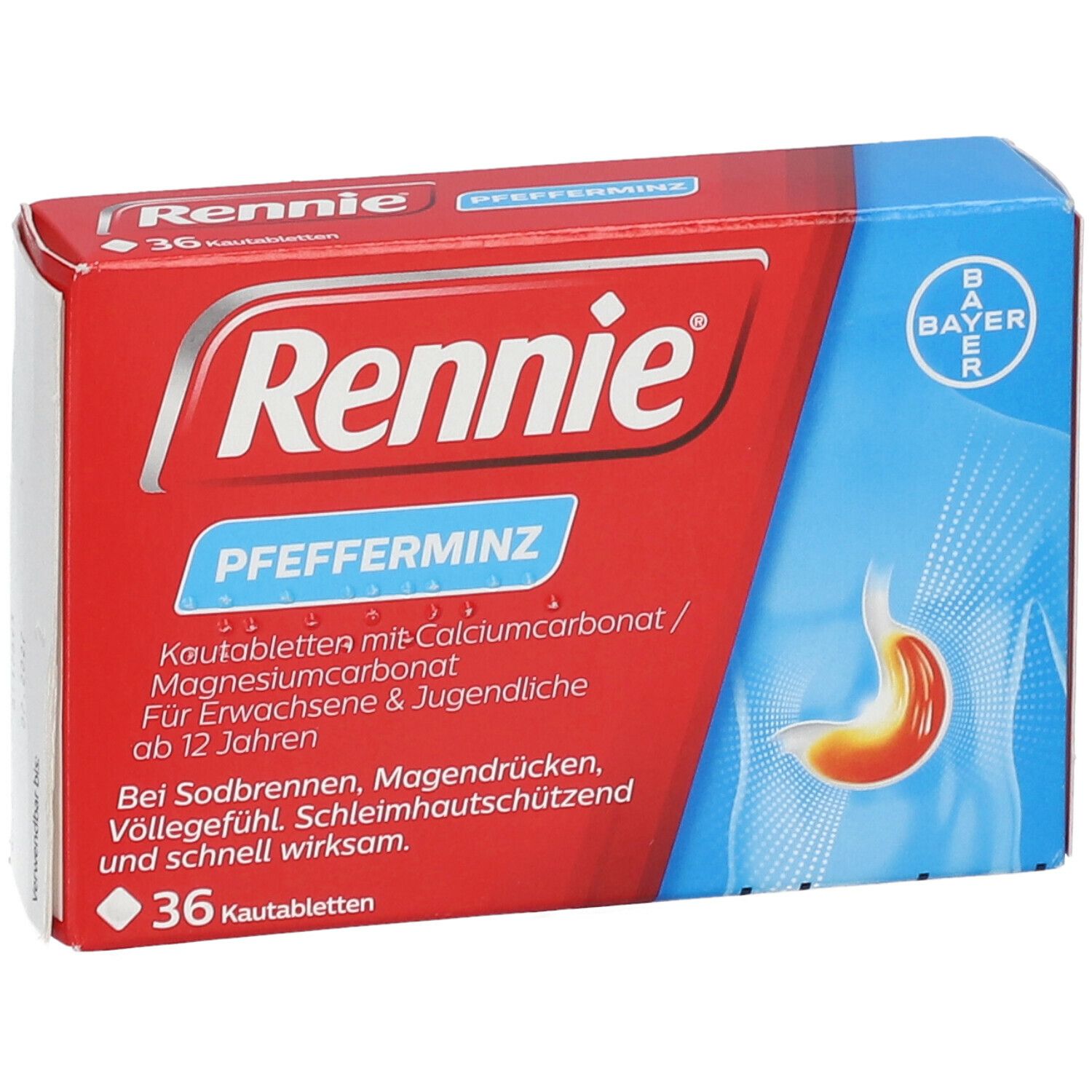 Rennie® Pfefferminz Kautabletten bei Sodbrennen