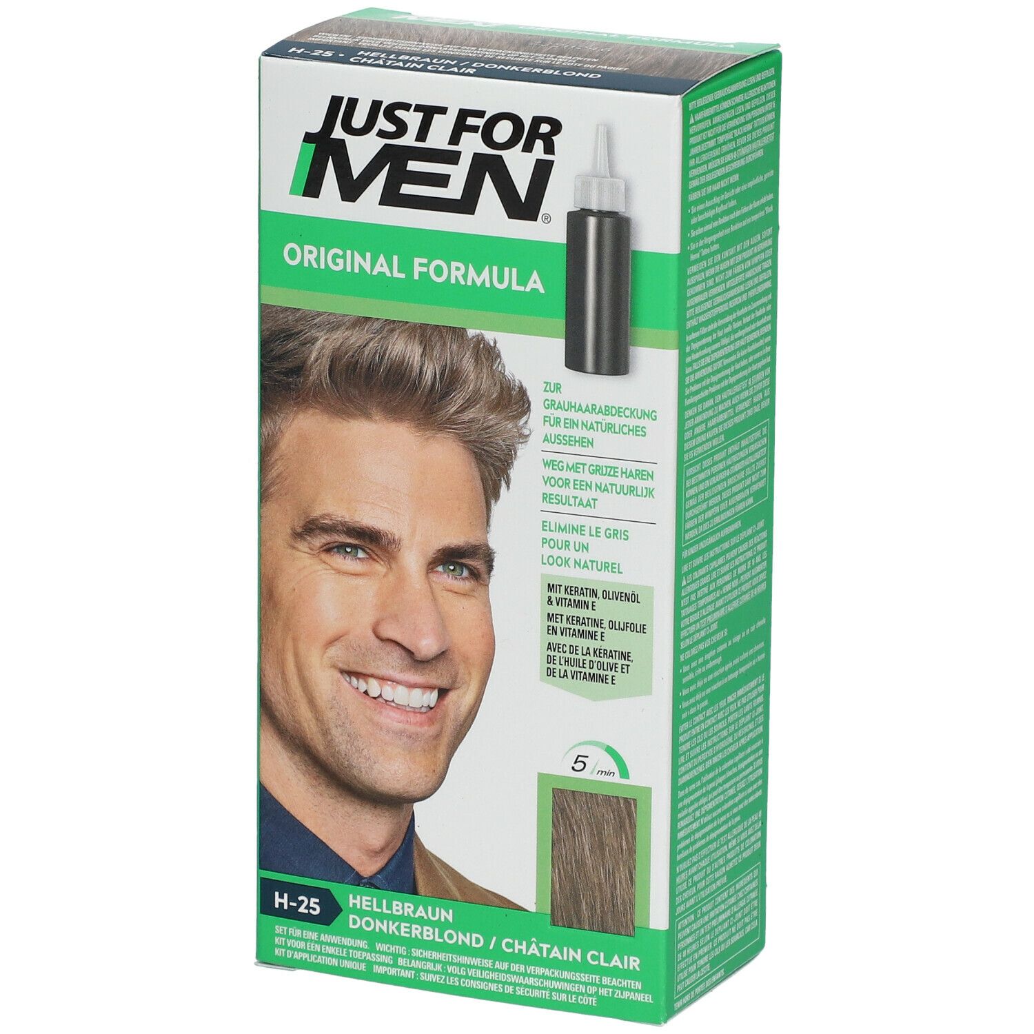 JUST FOR MEN Pflege-Tönungs-Shampoo hellbraun