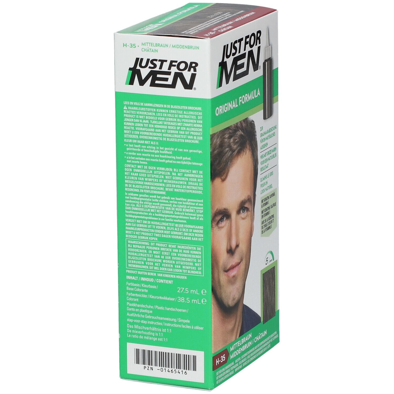 JUST FOR MEN Pflege-Tönungs-Shampoo mittelbraun