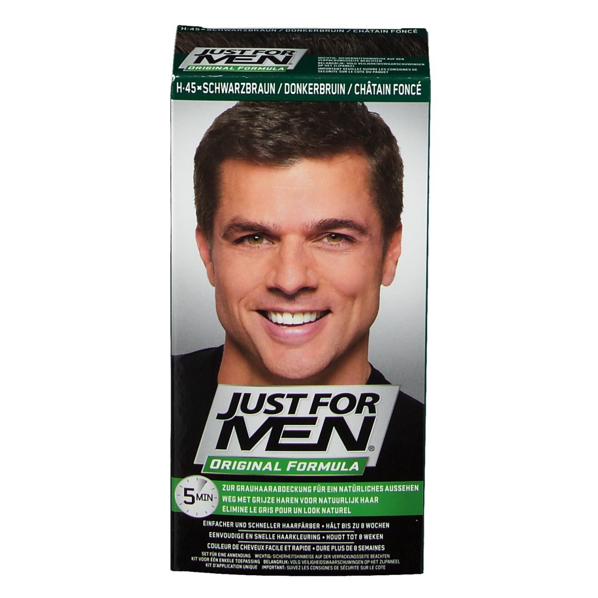 JUST FOR MEN Pflege-Tönungs-Shampoo natur schwarzbraun
