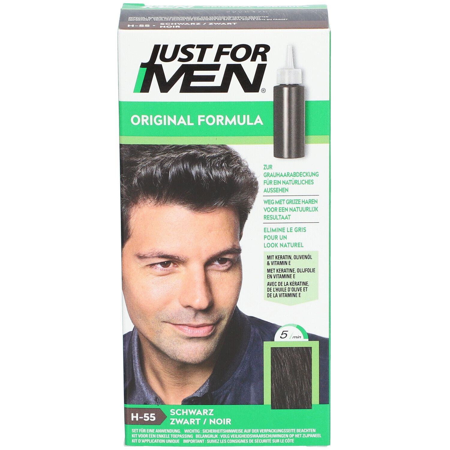 JUST FOR MEN Pflege-Tönungs-Shampoo schwarz