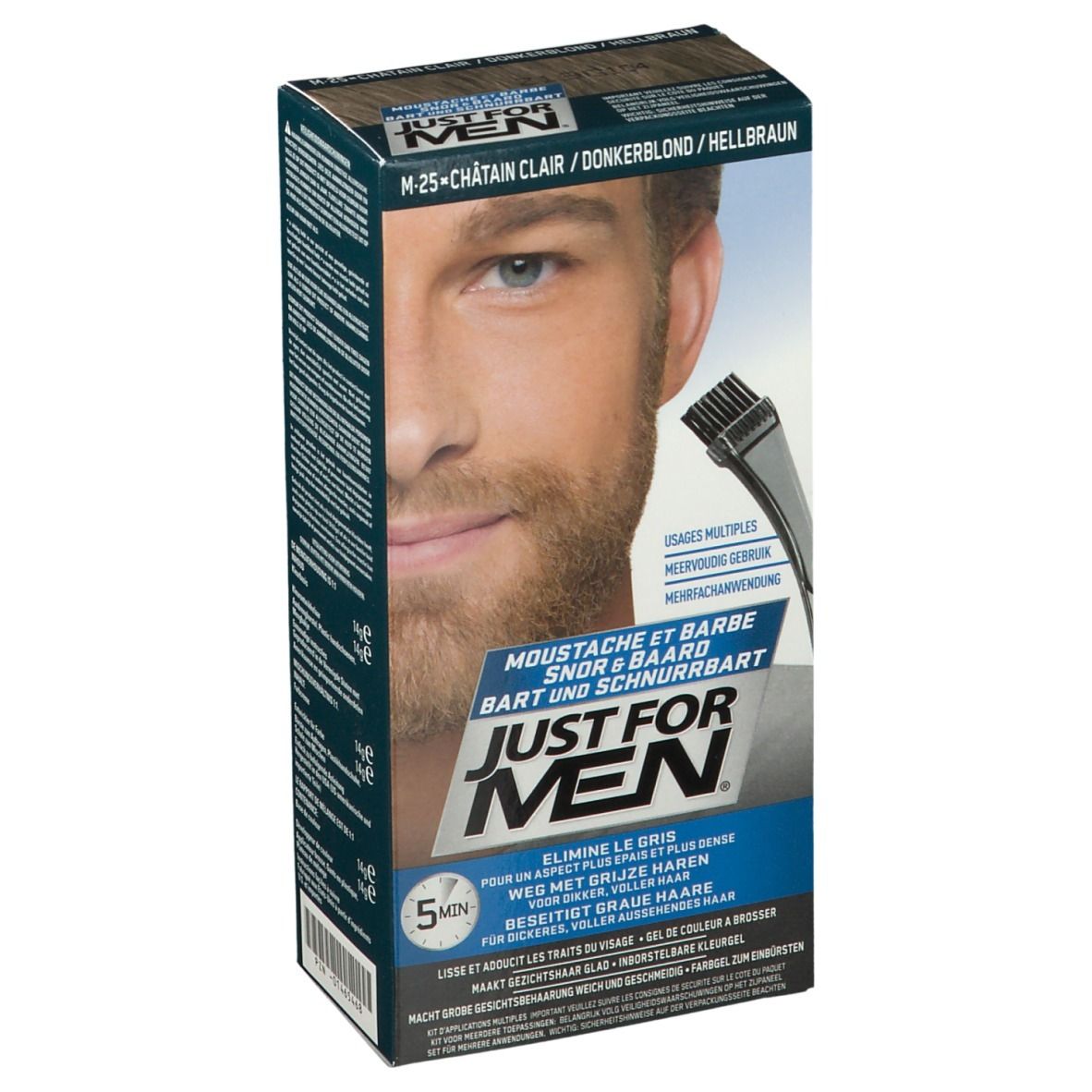 JUST FOR MEN® Coloration moustache & barbe Châtain clair M25