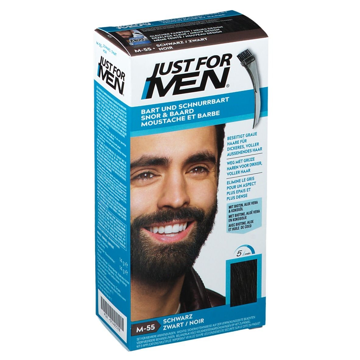 JUST FOR MEN Pflege-Brush-In-Color-Gel schwarz