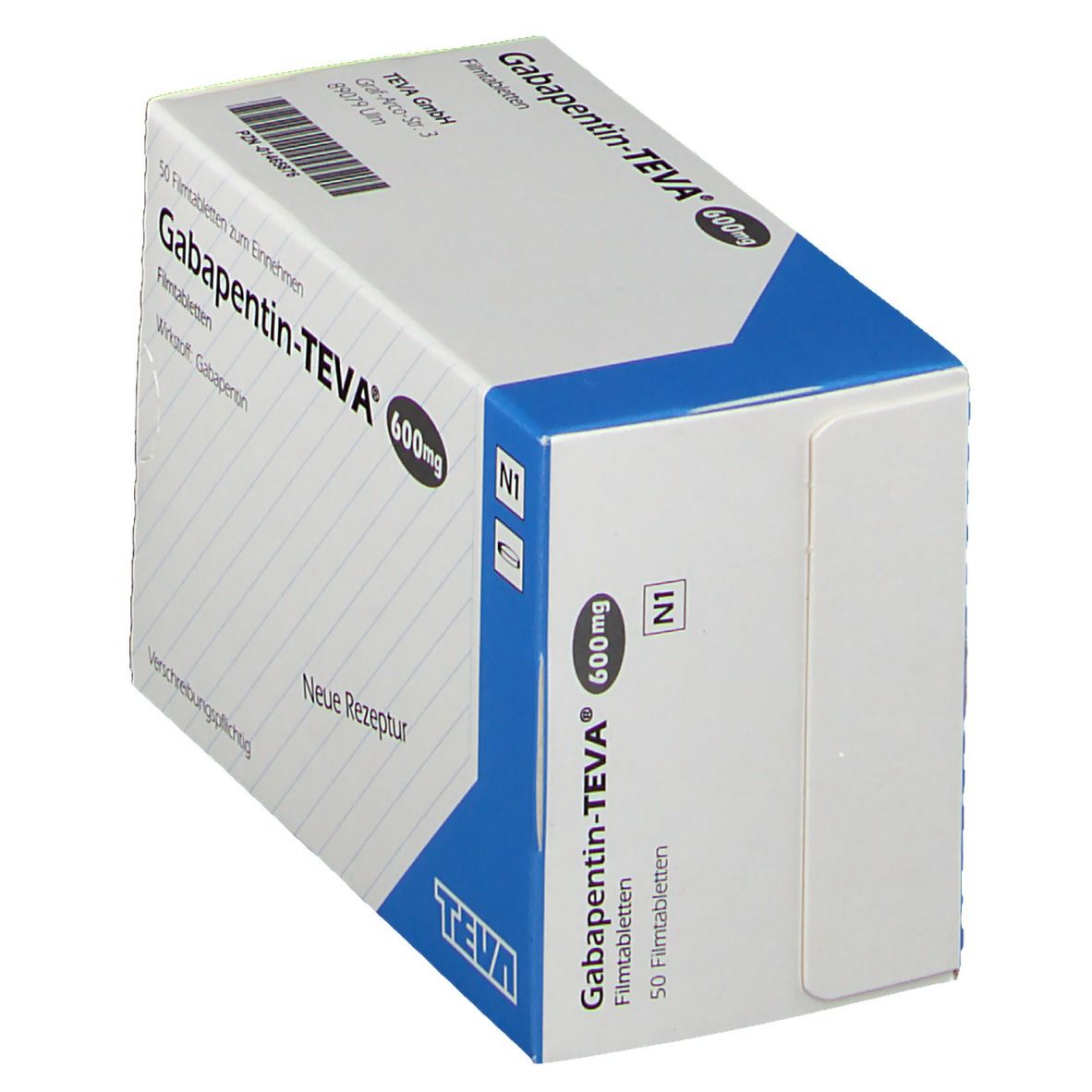 Gabapentin Teva 600 mg Filmtabletten 50 St