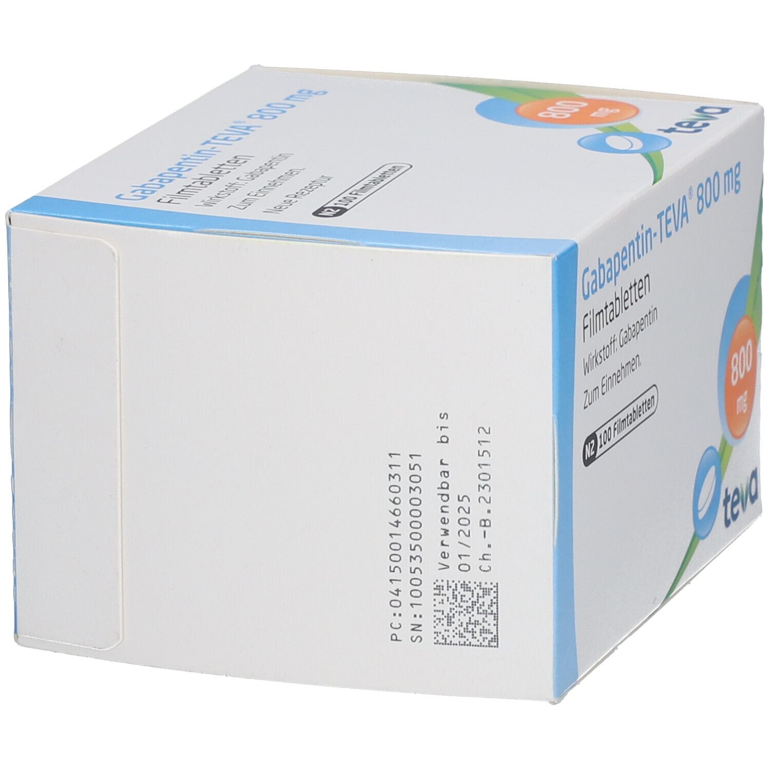 Gabapentin Teva 800 mg Filmtabletten 100 St