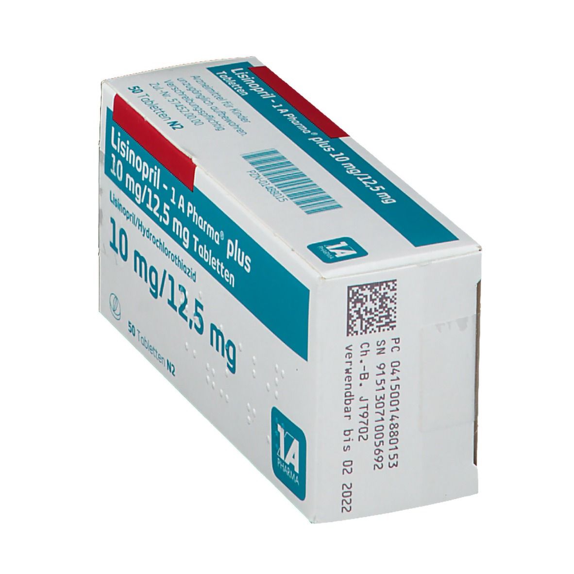 Lisinopril-1A Pharma plus 10 mg/12,5 mg Tabletten 50 St