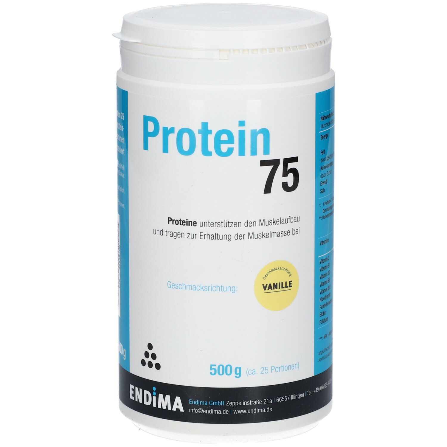 Endima® Protein 75 Vanille Pulver