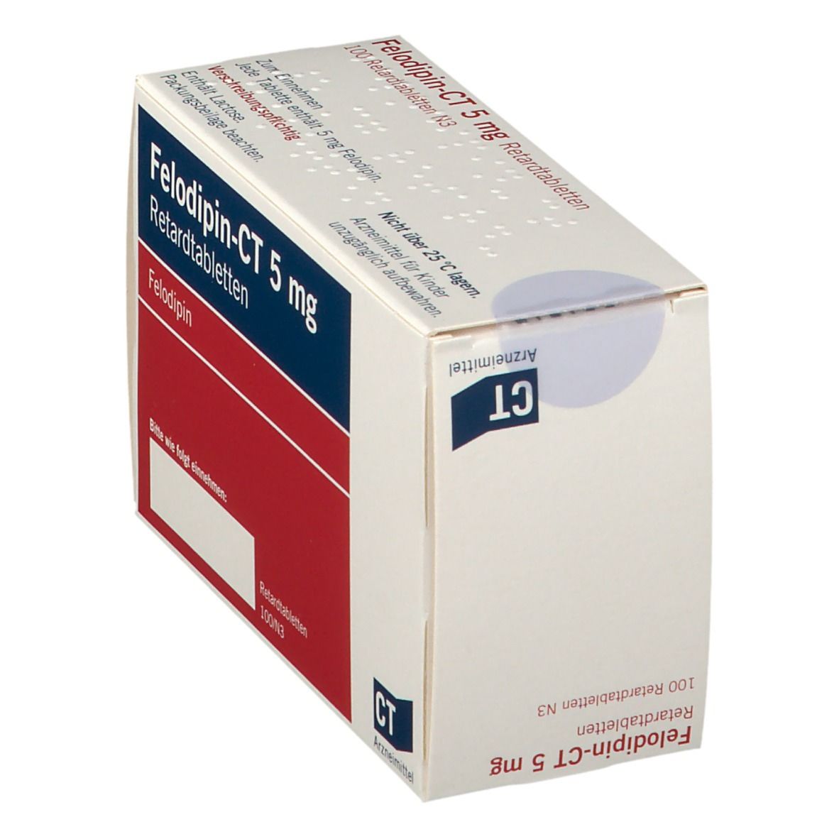 Felodipin-Ct 5 mg Retardtabletten 100 St Retard-Tabletten