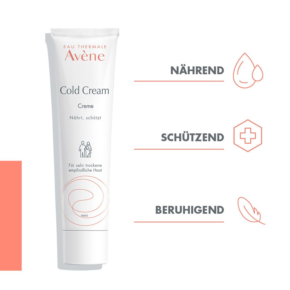 Avène Cold Cream Creme 100ml mit bis -10 Grad Kälteschutz für empfindliche, trockene Haut