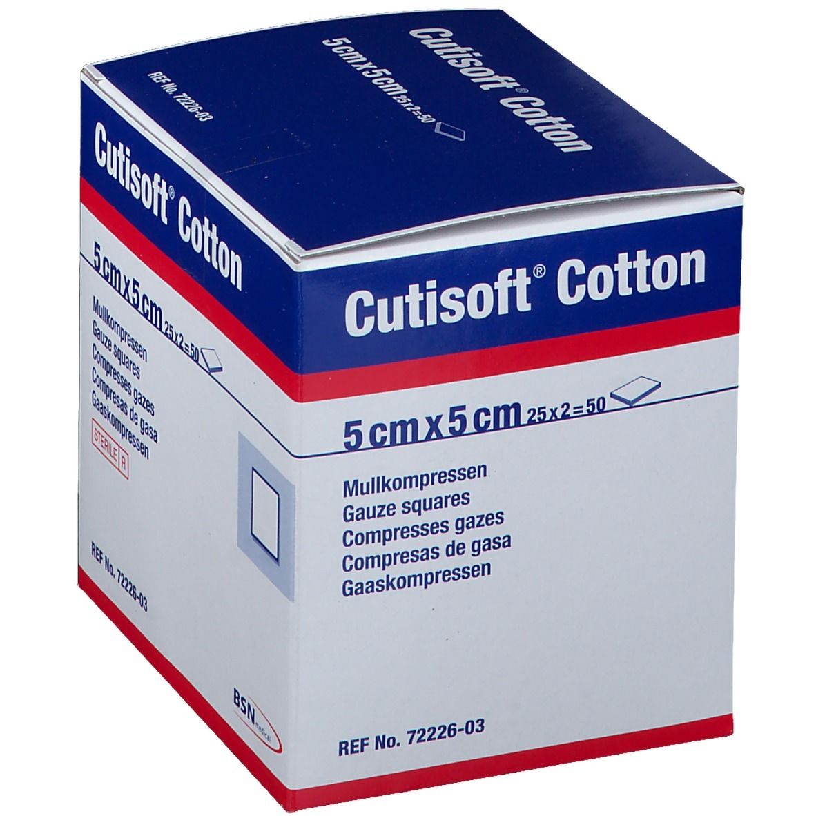 Cutisoft® Cotton steril 5 cm x 5 cm
