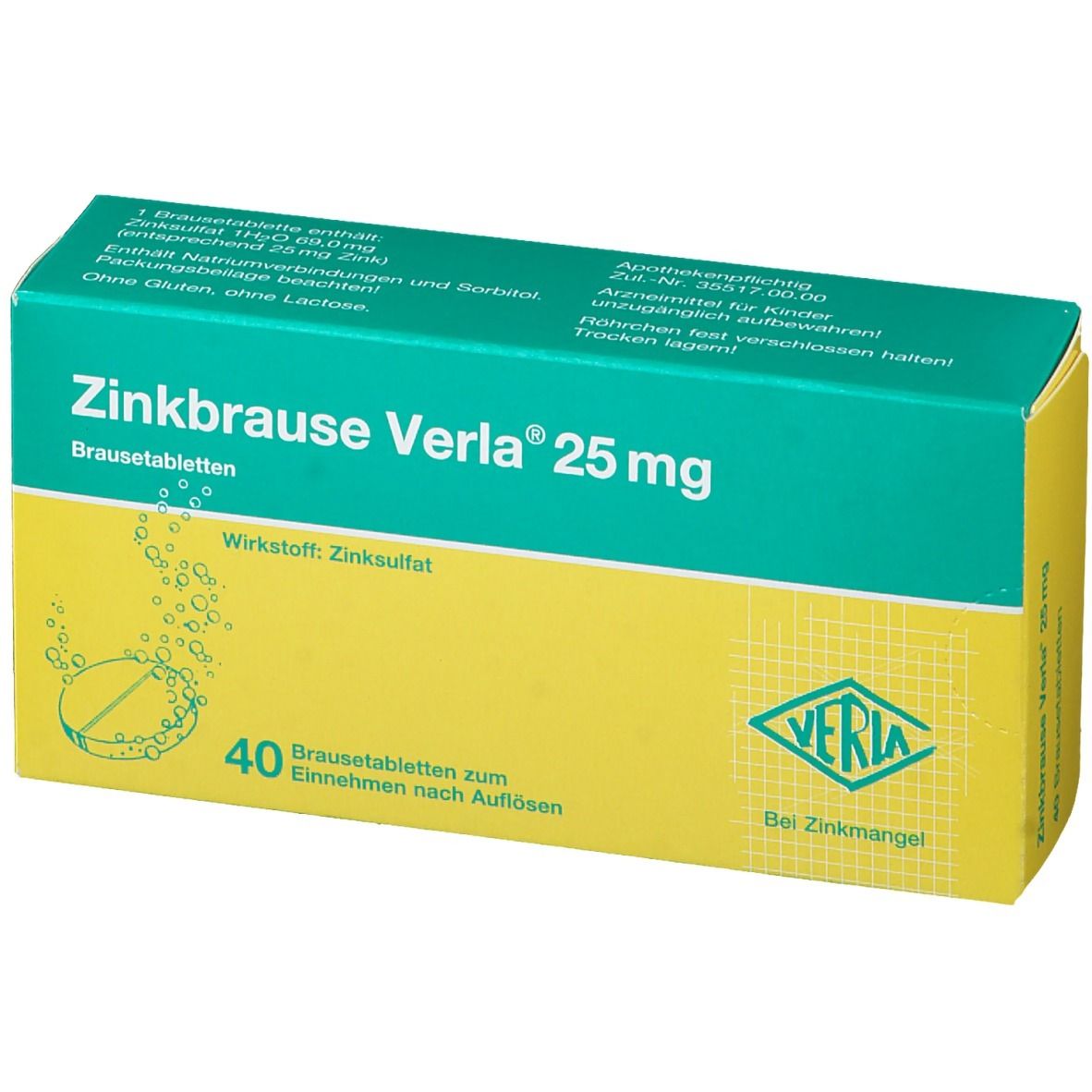 Zinkbrause Verla® 25 mg Brausetabletten