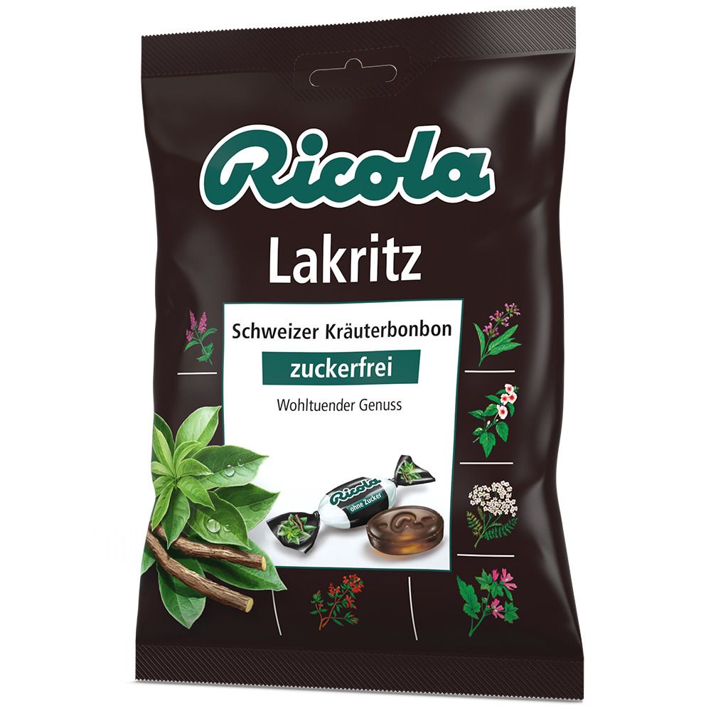 Ricola® Schweizer Kräuterbonbon Lakritz zuckerfrei