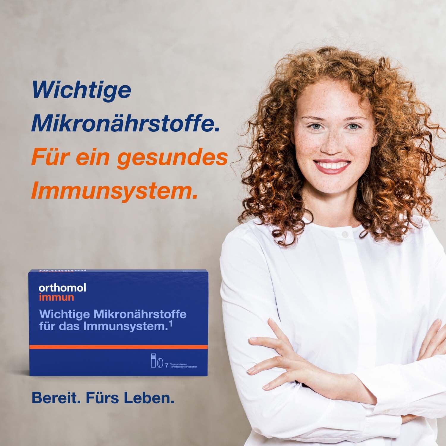 Orthomol Immun - Mikronährstoffe zur Unterstützung des Immunsystems - mit Vitamin C, Vitamin D und Zink - Trinkampullen/Tabletten