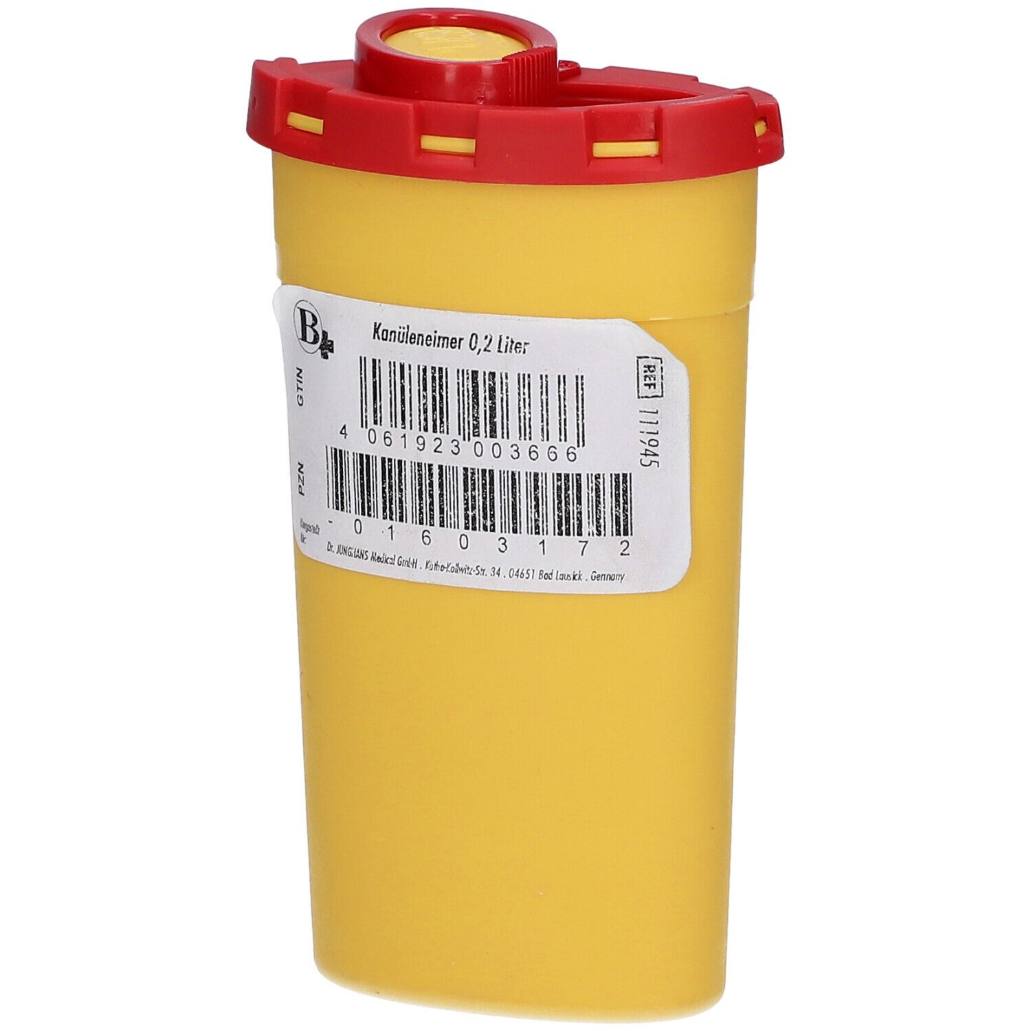 Kanüleneimer 0,2 l gelb für unterwegs 1 St TODO