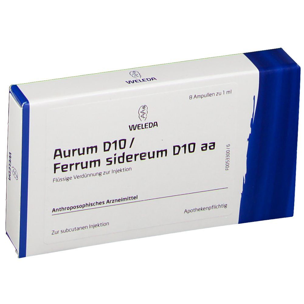 Aurum D 10/Ferrum sidereum 10 aa Ampullen 8x1 ml