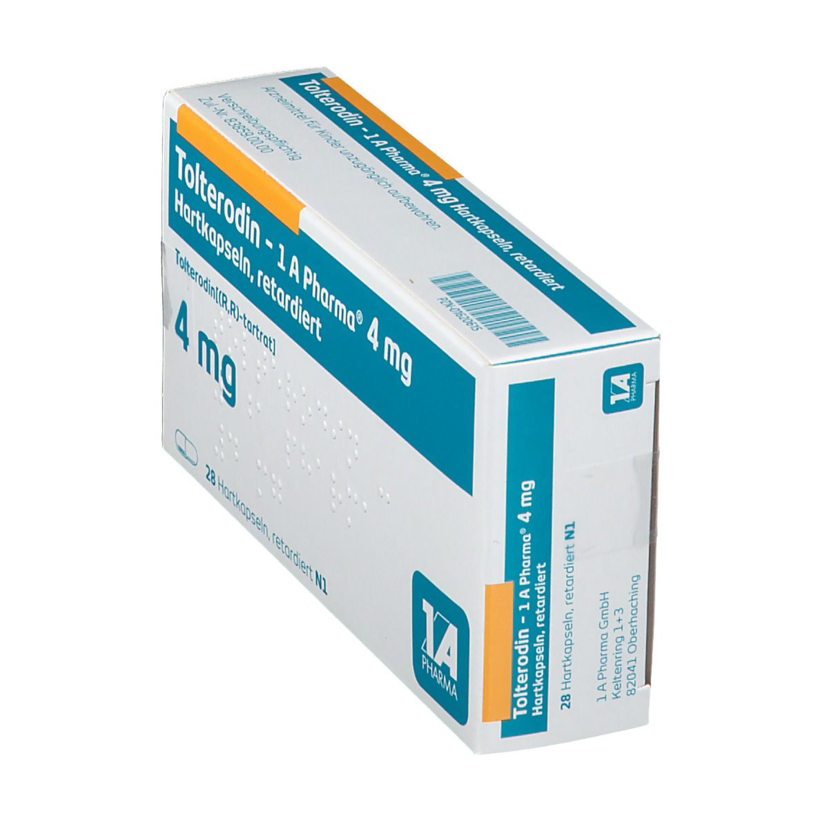 Tolterodin-1A Pharma 4 mg Hartkapseln retardiert 28 St Retard-Kapseln