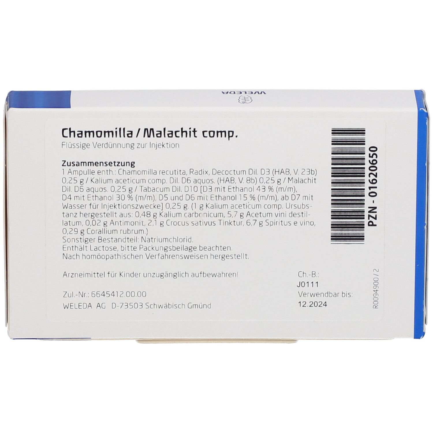 Chamomilla/Malachit comp.Ampullen 8x1 ml Ampullen