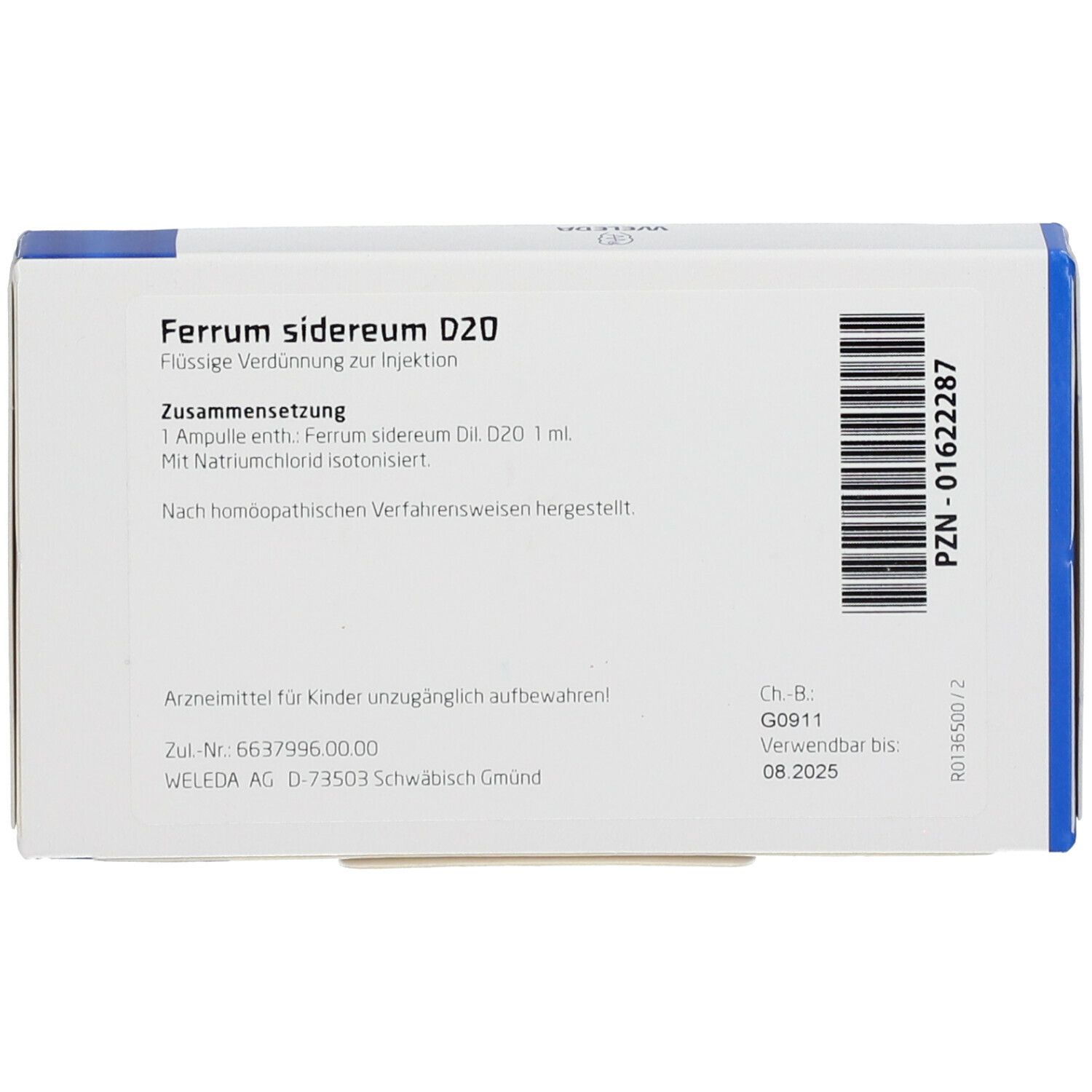 Ferrum sidereum D 20 Ampullen