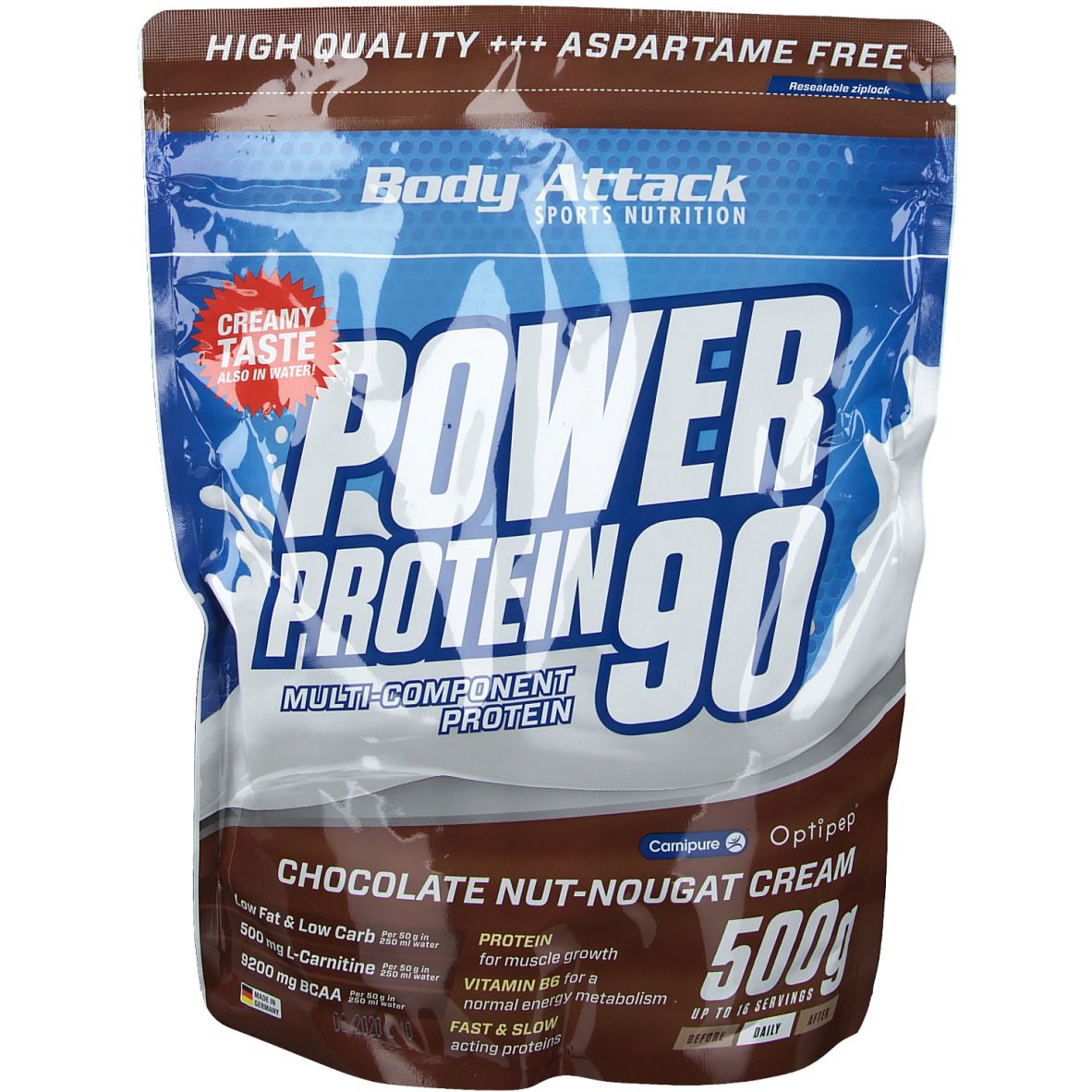 Body Attack Power Protein 90 Chocolate Nut-Nougat Cream