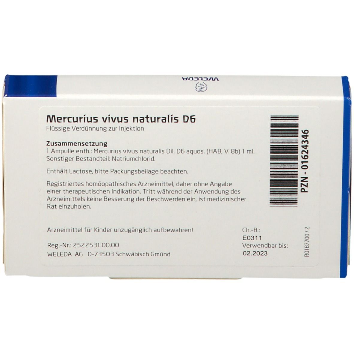 Mercurius Vivus nat. D6 Ampullen