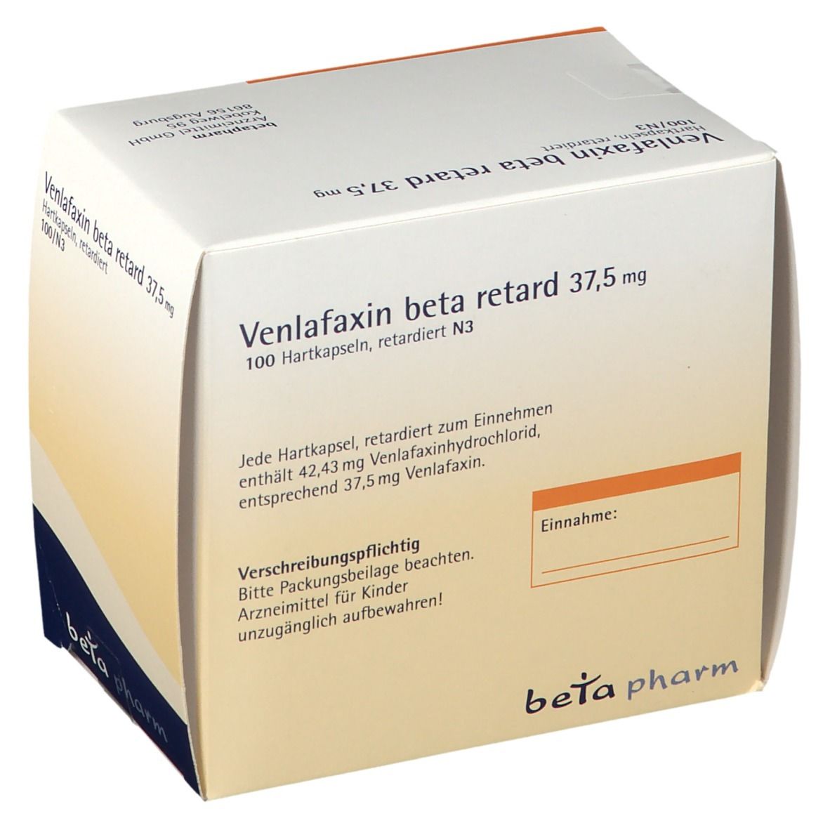 Venlafaxin beta retard 37,5 mg