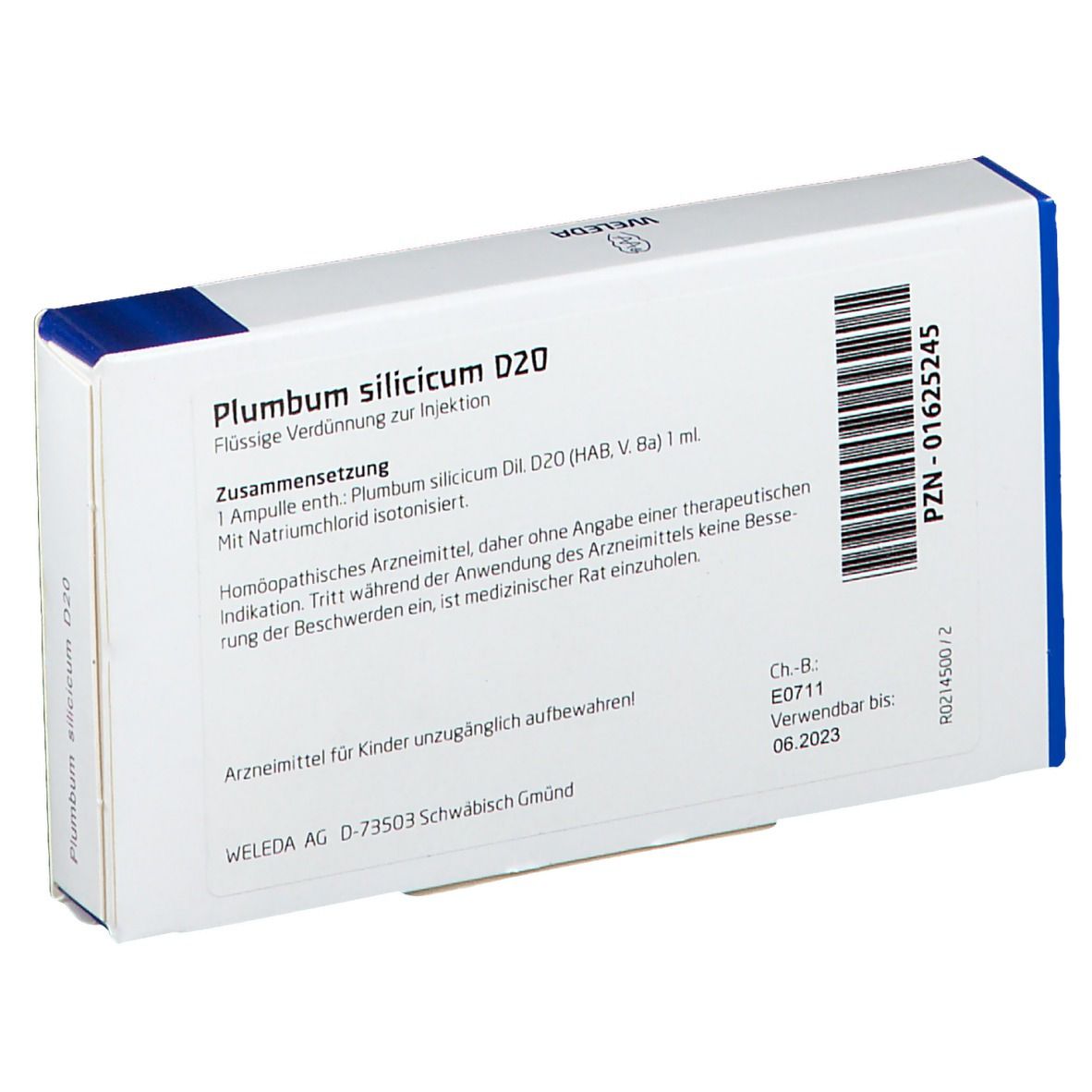 Plumbum Silicicum D20 Ampullen