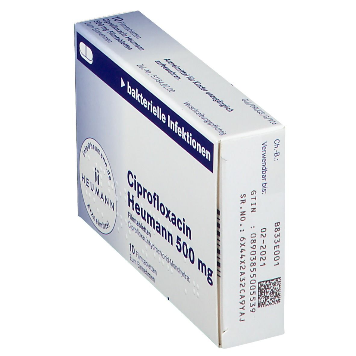 Ciprofloxacin Heumann 500 mg