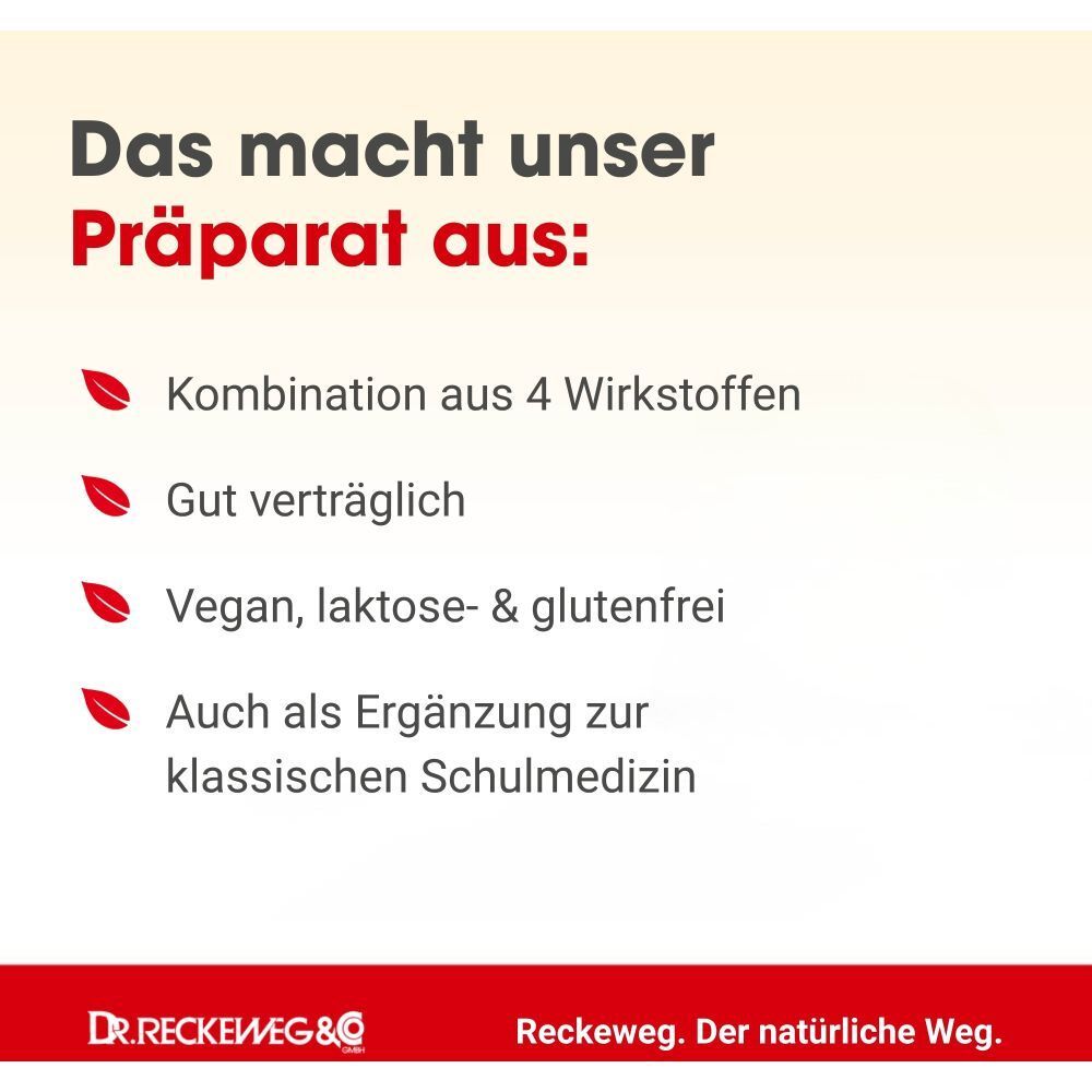 Infografik zur Tropfen-Einnahme: 6x5 Tropfen bei akuten Beschwerden, 1-3x5 Tropfen bei chronischen.