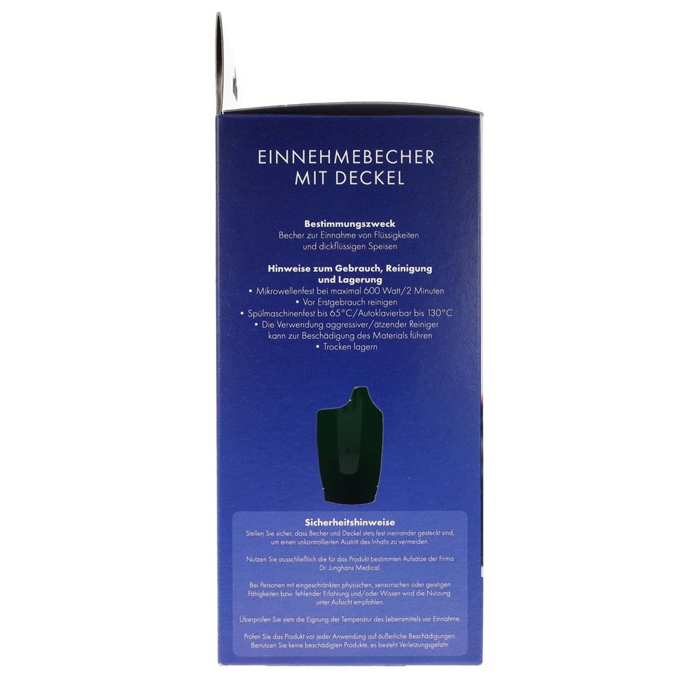 Dr. Junghans® Einnehmebecher mit 2 Griffen und Deckel 12 mm grün
